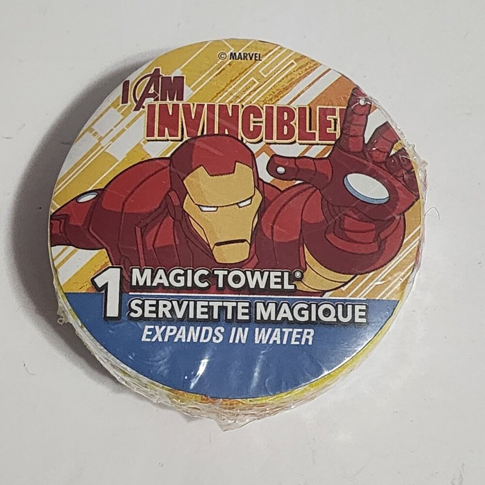 Magic Towel Marvel IRON MAN I am Invincible 11.75"x11.75" 2017 New